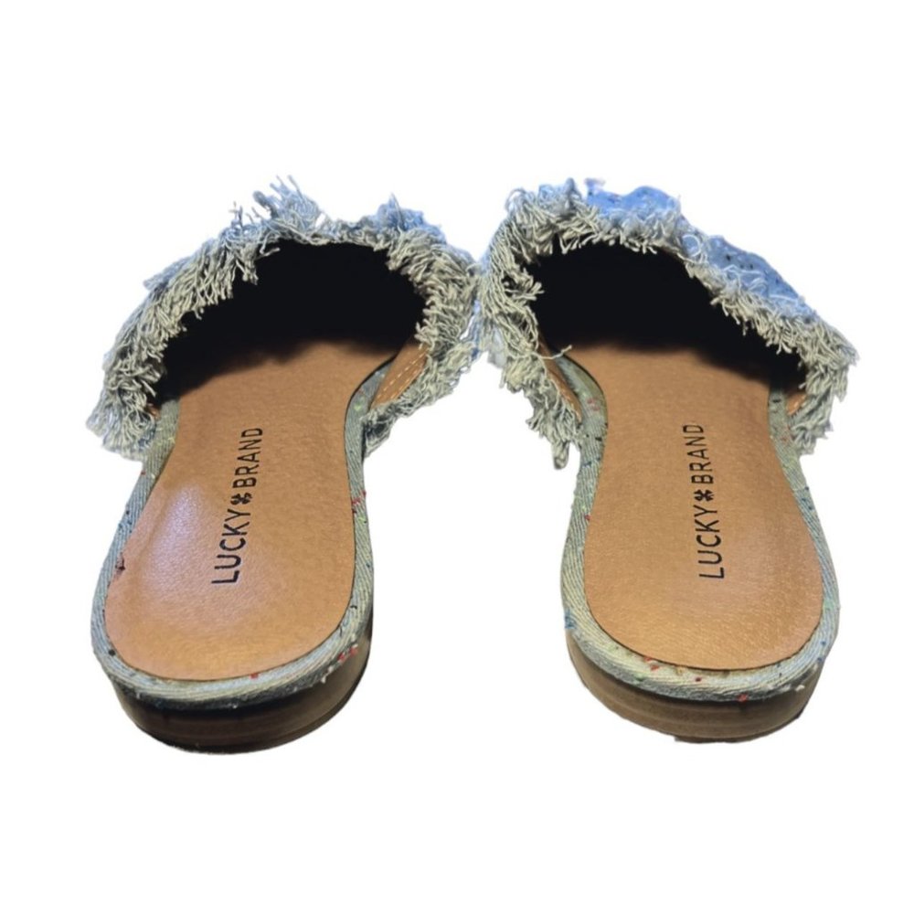 Lucky Brand Women's Bapsee Mule Slide Light Blue Denim Multicolor Slip On 6.5 - Picture 4 of 5